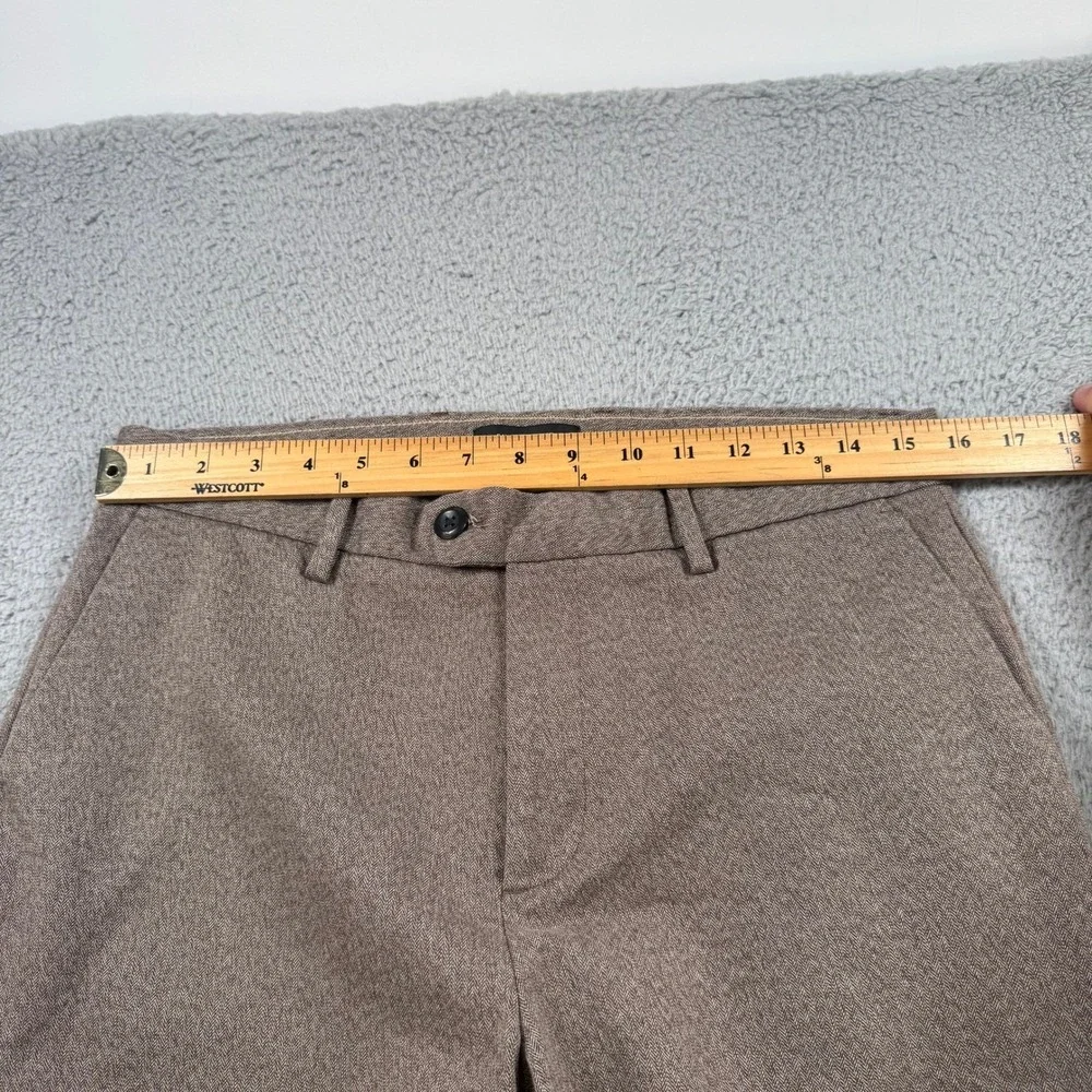 Banana Republic Mens 32x28 Slim Tapered Herringbone Chino Pants Brown Taupe
